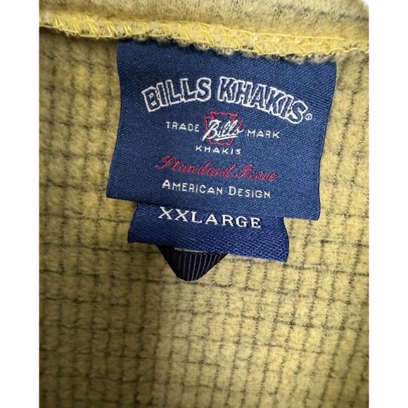 Bill's Khakis 1/4 Zip Fleece Pullover Top Lime Green/Yellow Stripe Men's XXL - Picture 6 of 7